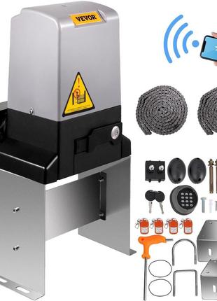 Автоматичний відкривач відкатних воріт vevor 1497 кг, двигун відкривача воріт з 2 пультами дистанційного