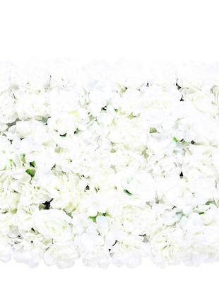 20 шт 40*60см штучна квіткова стіна штучні квіти панелі білий весільний фон diy квіти