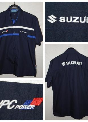 Сорочка з коротким рукавом на ґудзиках suzuki collection racing team motosport