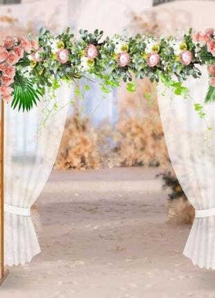 Металева збірна квадратна арка для декору весіль, урочистостей та фотостудій квітами, рослинами, кулями,