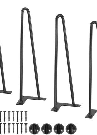 Vevor набір з 4-х ніжок для столу ніжка-шпилька 406 мм висота 110x110 мм монтажна пластина з вуглецевої сталі