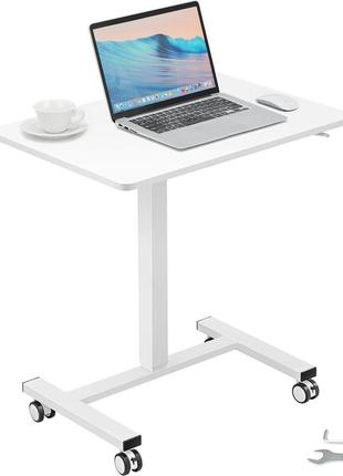 Vevor стіл для ноутбука регульований по висоті 713-1118 мм проекційний стіл для ноутбука, білий стіл для