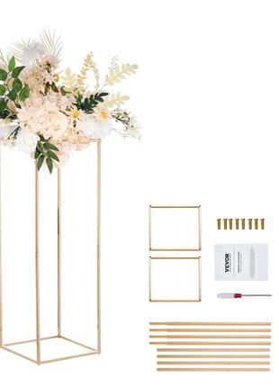 Vevor набір з 2 квіткових табуретів квадратний 28x28x80см квіткова підставка залізна тумбочка сучасна квіткова