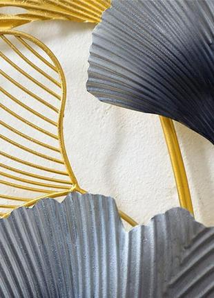 85×31 см 3d настінне оздоблення листя гінкго металеві прикраси вітальні висячий декор...