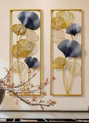 85×31 см 3d настінне оздоблення листя гінкго металеві прикраси вітальні висячий декор...