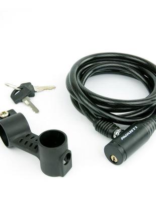 Замок трос agl-102 avanti 10х1500 мм. на ключе