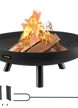 Vevor вуглецева чаша 77 (діаметр) x 15 см (глибина) з опорними ніжками для барбекю bbq кемпінгу садової