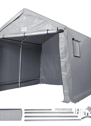 Намет-гараж vevor 304,8 x 304,8 x 259,1 см намет-гараж з оцинкованих сталевих стовпів і тришарового покриття з
