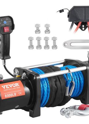 Електрична лебідка vevor 12v 8000lbs/3629kg позашляховий мотор лебідка кабель тягне електрична лебідка 12