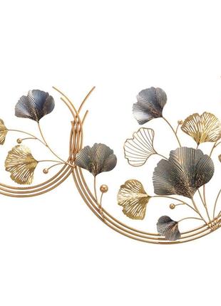 Настінна підвісна скульптура настінне оздоблення сучасний дизайн листя металеві прикраси для вітальні