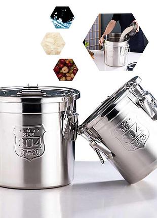 Відро 6 л/12 л з кришкою кухонне відро з нержавіючої сталі контейнер для борошна контейнер для зерна відро для