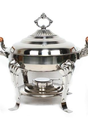 Контейнер для підігріву круглий з нержавіючої сталі з нержавіючої сталі протирання блюдо їжа підігрівач їжа