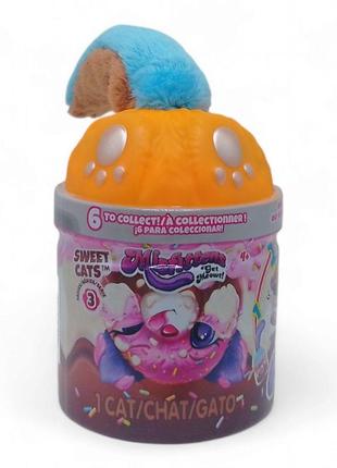 Іграшка-сюрприз "котик у банці", блакитний + коричневий
