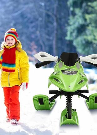 Санки керовані до 80 кг санки для дітей дитячі санки skibob керовані з гальмом, тягнучий трос