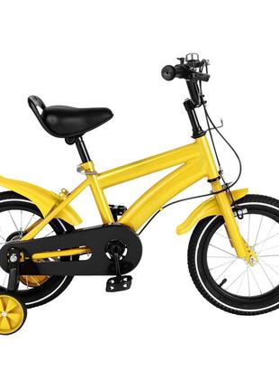 14" дитячий велосипед kid balance riding bike with training wheels yellow