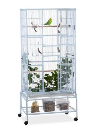 Вольєр для птахів xl світло-сірий