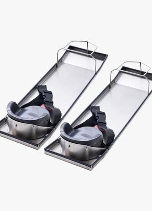 Vevor два штовхачі для бетону, 70 x 20 x 10 см бетонування з підкладкою пара бетонних кришок з нержавіючої