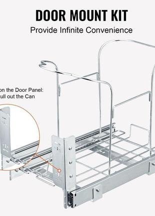 Vevor висувний кошик для сміття, об'єм 35 літрів, підвісний кошик для сміття з висувною ручкою,