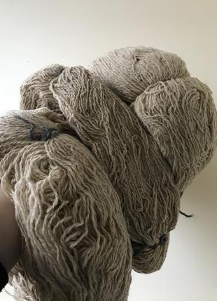 Лот 100% овечья пряжа натуральная шерсть для вязания3 фото