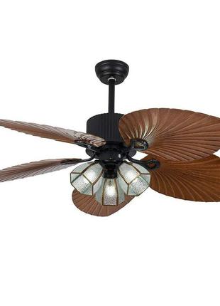 52-дюймовий стельовий вентилятор з підсвічуванням 5 пальмового листя люстра вентилятор ретро стельове світло