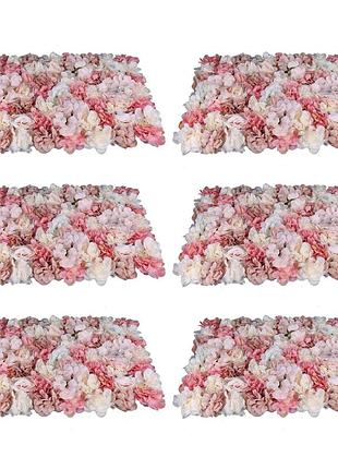 Штучні квіти колона стіна 6x штучні квіти стіна стіна троянда стіна diy красива фонова прикраса