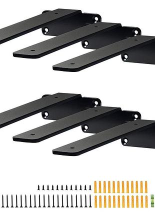 Кронштейни для полиць vevor, 210 x 100 x 45 мм, 6 штук, міцні плаваючі опори для полиць, кронштейни для