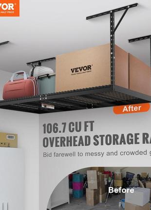 Стельова полиця vevor, регульована, для гаража, 121,9 x 243,8 см, стельова полиця, 600...