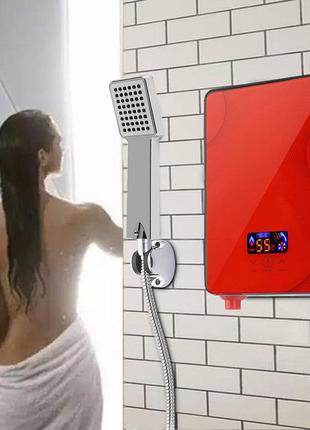 Електричний проточний водонагрівач 6500 вт безбаковий цифровий водонагрівач із захистом від перегріву