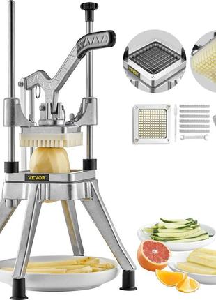 Vevor картоплерізка картоплерізка картоплерізка 1/4 дюйма картоплерізка овочерізка овочерізка комерційний