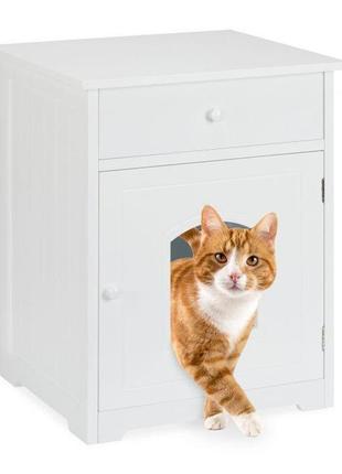 Тумба для котячого туалету з висувним ящиком, мдф, 63,5 x 52 x 48 см