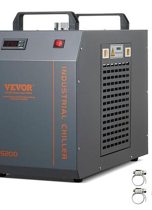 Промисловий водоохолоджувач vevor, cw-5202, водоохолоджувальна система з вбудованим компресором, ємність бака