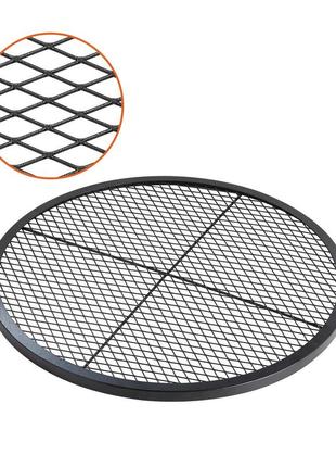 Решітка-гриль vevor x-marks для багаття, сталева решітка-гриль для багаття φ 760 x 25 мм з ручкою та