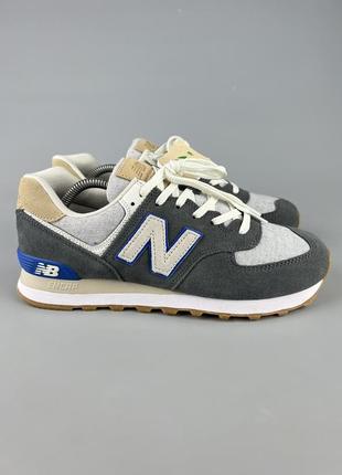 Мужские кожаные кроссовки new balance 574 оригинал