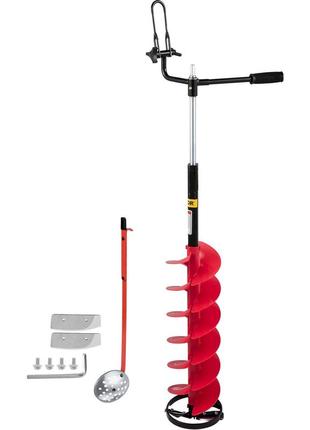 Шнековий бур vevor, нейлоновий шнек для льоду, 20,3 x 104,1 см, адаптер для свердління, підлідна риболовля,