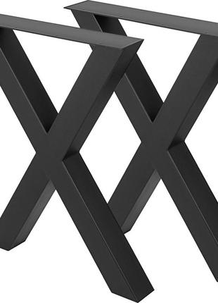 Ніжки столу vevor металевий каркас столу 720x760 мм 28,3 x 29,9 дюйма з нержавіючої сталі ніжки столу чорні