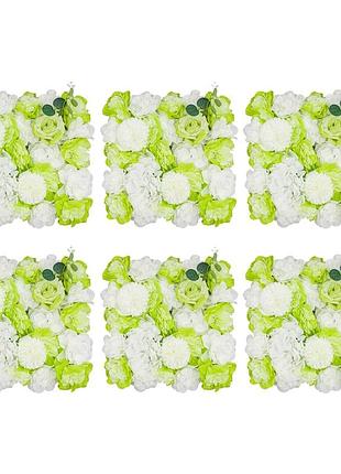 Штучні рослини cncest 6 штук штучної квіткової стіни 38см х 38см, для весільної вуличної вечірки, гортензія