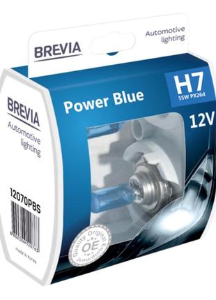 Галогеновая лампа brevia h7 12v 55w px26d power blue s2 dm-11