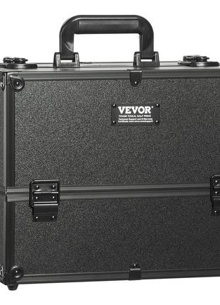 Косметичка vevor з 6 знімними відділеннями для зберігання косметики косметичка виготовлена з abs + алюмінієвий