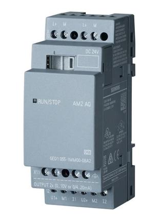 Logo! 8 am2 aq - модуль аналогового виходу - siemens 6ed1055-1mm00-0ba2