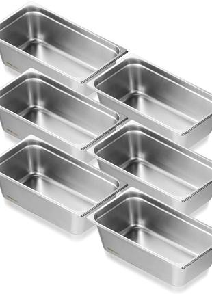 Vevor 6 х готельних каструль гастроємність нержавіюча сталь 530x327x150 мм 20,2 л