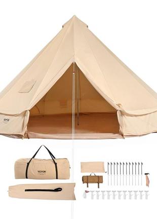 Намет-дзвіночок vevor 4 х 2,5 м юртовий намет tc з бавовняних і міцних залізних жердин з пвх покриттям