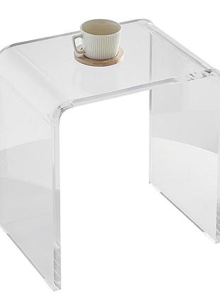 Приставний столик акриловий vevor 415 x 305 x 460 мм, п-подібний акриловий приставний столик, прозорий