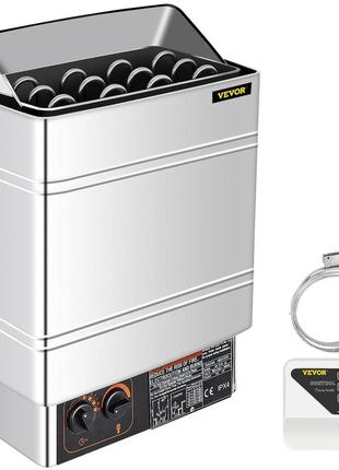 Кам'янка для сауни vevor 9 квт, електрична кам'янка для сауни 380 в - 415 в, з нержавіючої сталі, електрична