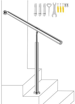 Vevor зовнішні сходові огородження огородження для сходів з нержавіючої сталі огородження 80x90см пристінні