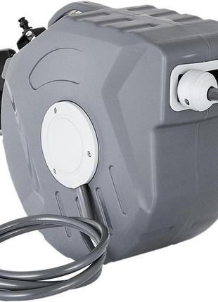 Котушка для шланга vevor 20 м котушка для шланга пвх коробка для шланга настінна кабельна котушка висувна