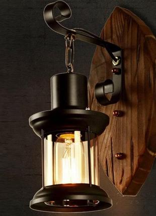 Вінтажна настінна лампа металева настінна лампа скляна лампа для ресторану домашній...