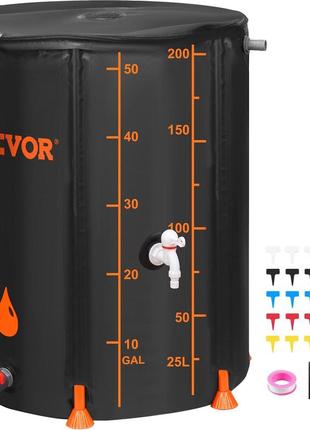 Vevor бочка для дощу 201 літр складна бочка для дощу 1000d матеріал пвх бочка для дощу бочка для води бочка
