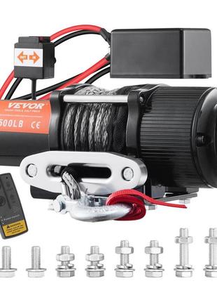 Електрична лебідка vevor 12v 4500lbs/2041kg позашляховий мотор лебідка кабель тягне електрична лебідка