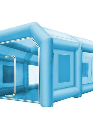 Надувний намет vevor надувний намет-фарбувальна камера 8x4x3м надувний намет-фарбувальна камера великий