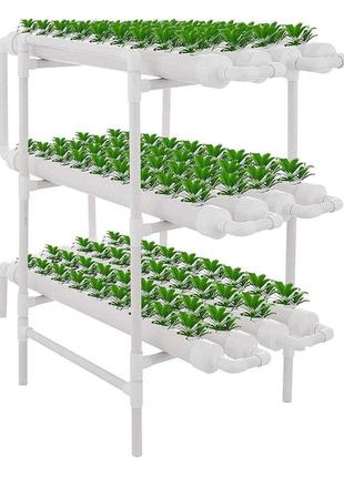 Комплект системи вирощування овочів на гідропоніці 3 шари 108 отворів